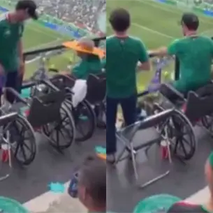 Mundial 2026: Aficionado en zona para personas con discapacidad se levanta de su asiento y genera polémica | VIDEO Mundial 2026: Aficionado en zona para personas con discapacidad se levanta de su asiento y genera polémica | VIDEO