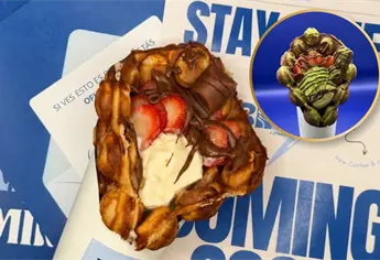 ¿Ya los probaste? Así son los waffles de burbuja con nieve que enamoran a Culiacán | VIDEO