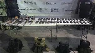Este es el armamento asegurado tras agresi&oacute;n a polic&iacute;as estatales en Lomas de Monterrey en Mazatl&aacute;n