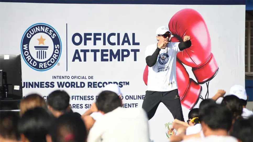 La UAS y Marco Verde hacen historia con el Guinness World Record de la clase Fitness de Boxeo más grande