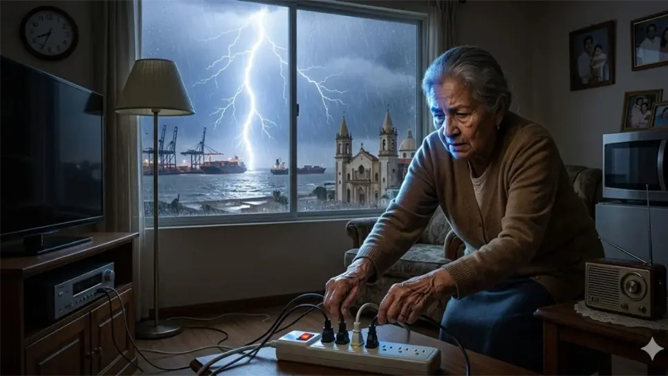 Lo más recomendable es desconectar todos los aparatos que podamos antes de que comience la tormenta. Y esto es muy importante, ya que en este matiz temporal se encuentra la parte más importante para nuestra seguridad personal