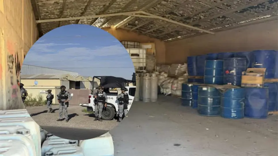 Encuentran miles de litros de droga en bodega de Los Mochis