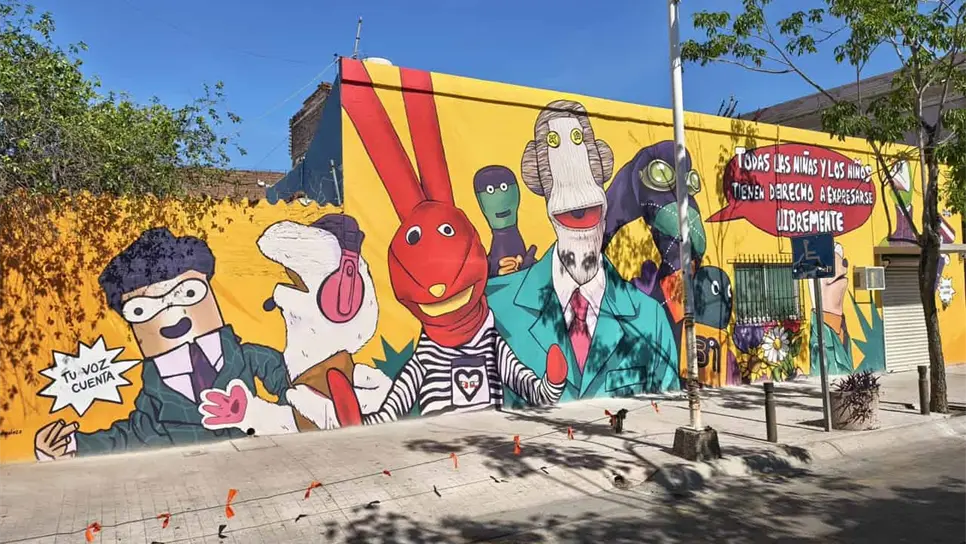 Mural de 31 Minutos llena de colores el Centro de Culiacán y llama a la libertad de expresión