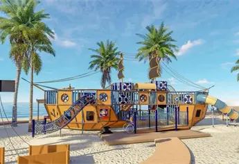Todos a Bordo en La Paz, BCS; el nuevo parque en forma de barco en el malecón