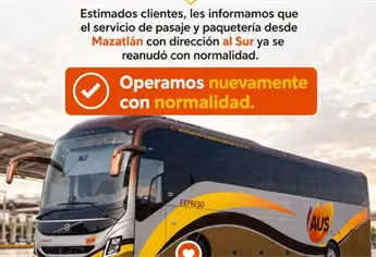 Unidos de Sinaloa restablece servicio de pasaje y paquetería al sur de Sinaloa
