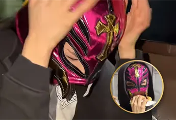¡Ni los fans la vieron! Kenia Os se infiltra en el festejo de México y pasa desapercibida.
