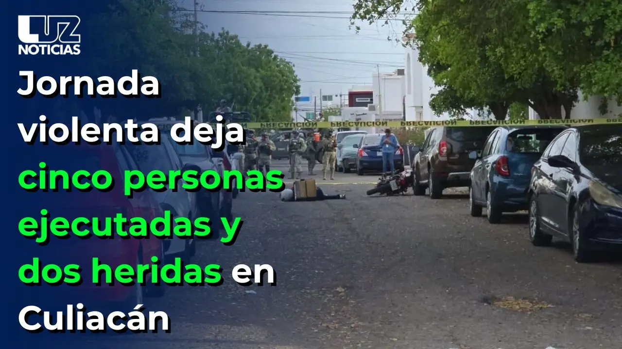Jornada violenta deja cinco personas ejecutadas y dos heridas en Culiac&aacute;n

