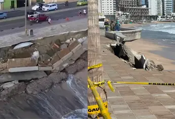 Con pilas de contención repararán deslave del malecón de Mazatlán; inversión supera los 5 mdp