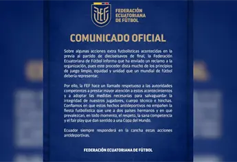Ecuador lanza reclamo a la FIFA por presunta mala conducta de aficionados mexicanos a las afueras de su hotel