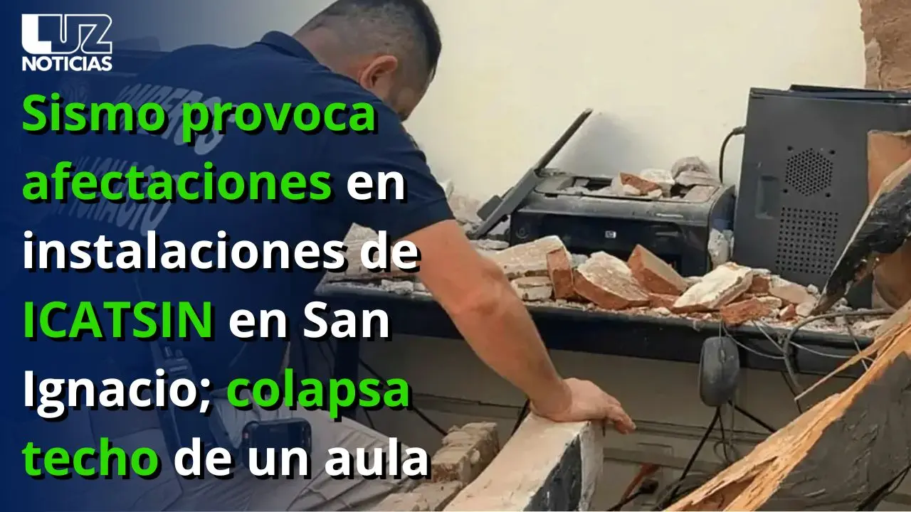 Sismo provoca afectaciones en instalaciones de ICATSIN en San Ignacio; colapsa techo de un aula Sismo provoca afectaciones en instalaciones de ICATSIN en San Ignacio; colapsa techo de un aula