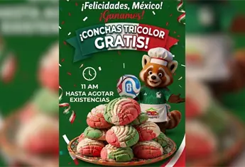 &iexcl;Conchas gratis en Los Mochis! Pasteler&iacute;a Hong Kong celebra triunfo de M&eacute;xico con promoci&oacute;n tricolor