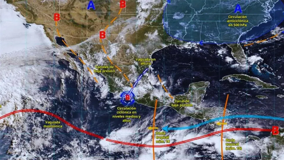 Prevén lluvias muy fuertes de hasta 75 mm en estos estados hoy 2 de julio
