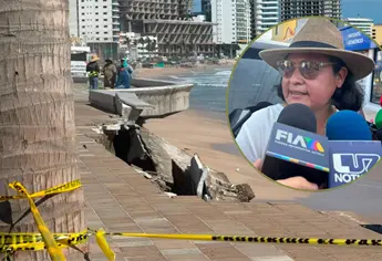 Minerva Osuna : Malecón de Mazatlán será reconstruido con materiales resistentes a fuertes oleajes