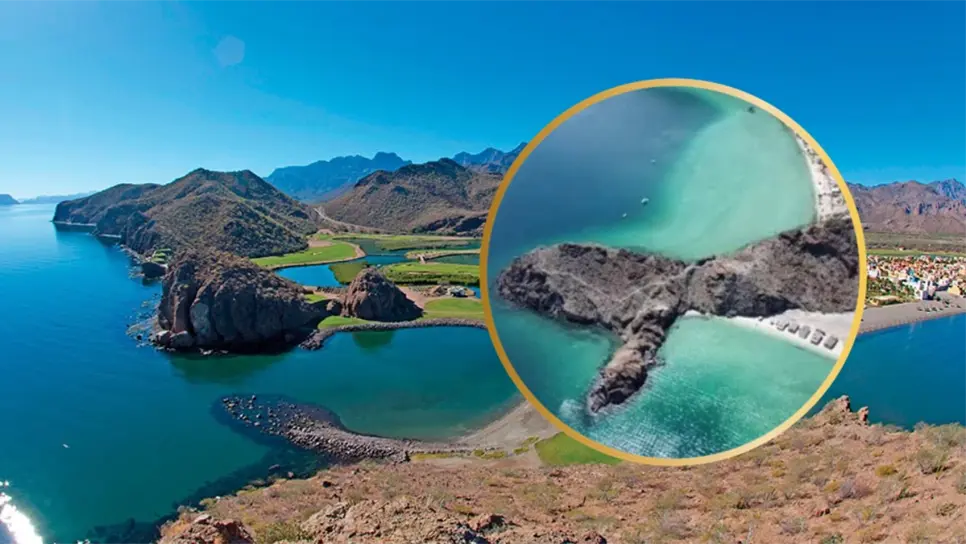 Esta playa de BCS parece una ballena varada vista desde el cielo: ¿Cómo llegar?