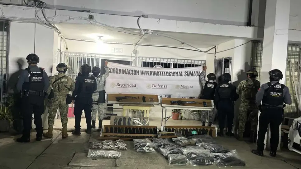 La dependencia destacó que estas acciones forman parte de los operativos coordinados que se mantienen en Sinaloa con el objetivo de debilitar la capacidad operativa de grupos delictivos y fortalecer las condiciones de seguridad en la entidad