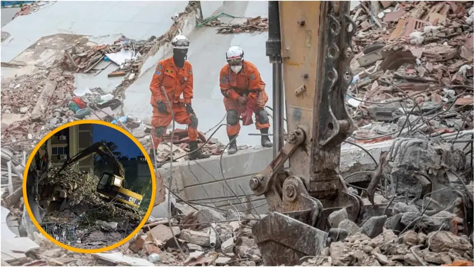 FOTO: Venezuela para rescates y usa maquinaria pesada para recuperar cuerpos de víctimas de terremotos