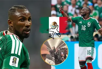 Con porras y aplausos reciben a Julián Quiñones en vuelo comercial tras el Mundial | VIDEO