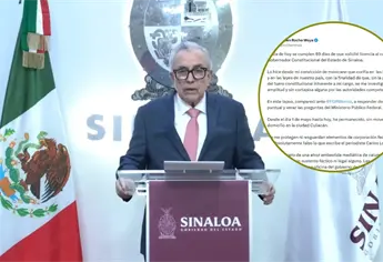 Rocha Moya: Desde que pedí licencia he permanecido sin moverme, en mi domicilio en Culiacán