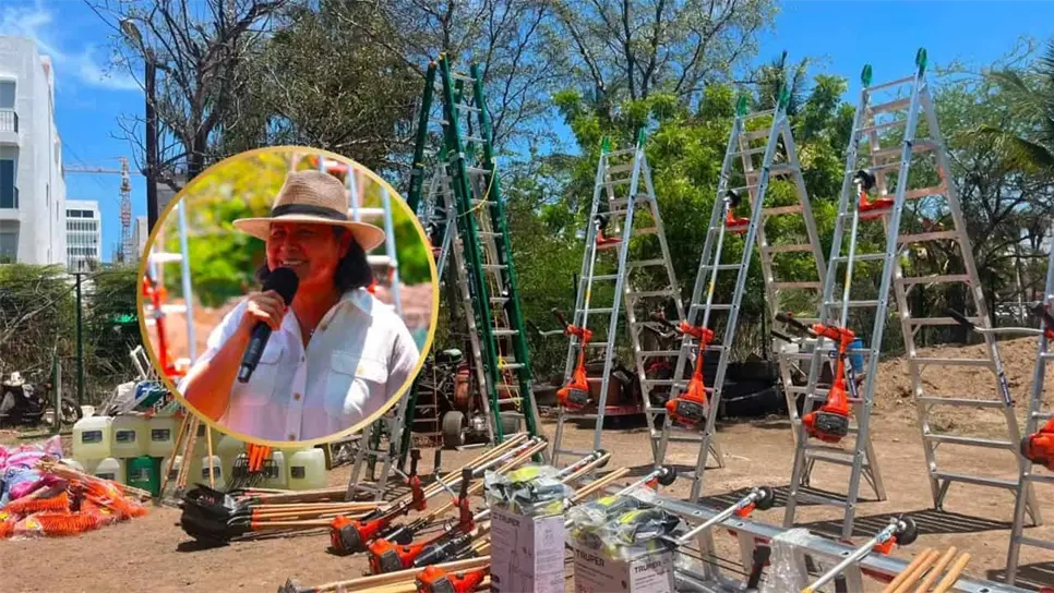Entrega alcaldesa Minerva Osuna equipo a trabajadores de Servicios Públicos en Mazatlán