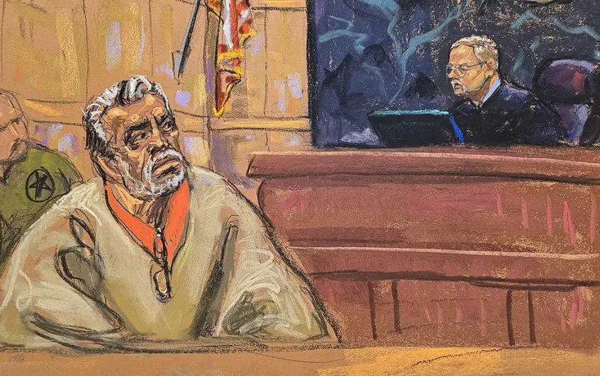 Ismael Zambada García en una corte de Estados Unidos.