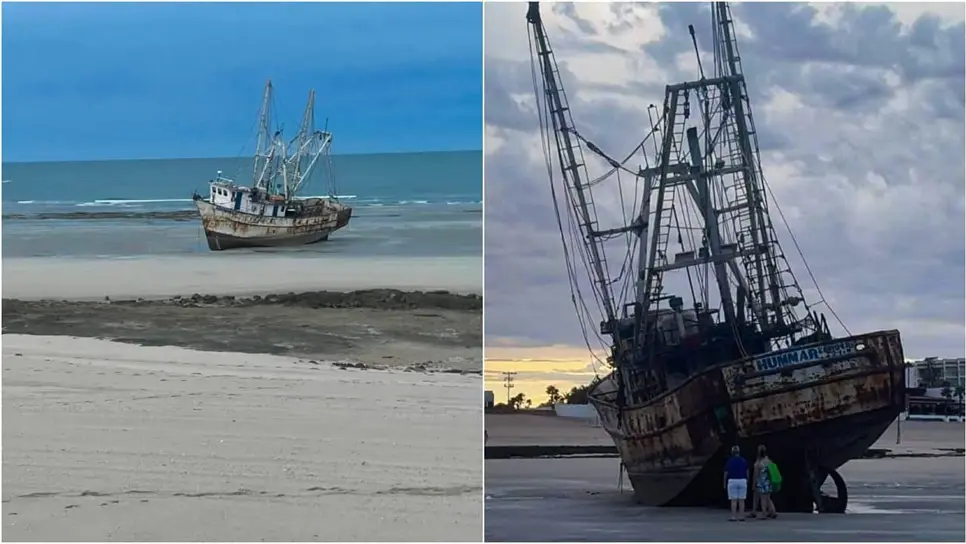 FOTO: ¿Qué pasó en Puerto Peñasco? Encallan 18 barcos en playas del norte de Sonora tras fuertes vientos
