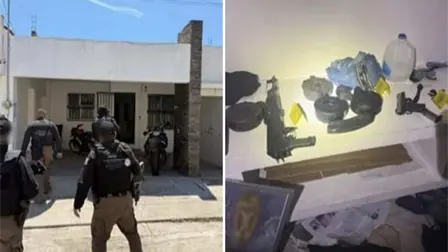 Autoridades aseguran arsenal, explosivos y vehículos tras cateo en Mazatlán Autoridades aseguran arsenal, explosivos y vehículos tras cateo en Mazatlán
