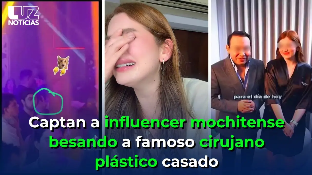Captan a influencer mochitense besando a famoso cirujano plástico casado
Captan a influencer mochitense besando a famoso cirujano plástico casado