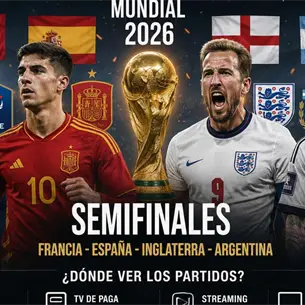 Semifinales Mundial 2026: dónde ver EN VIVO HOY cada juego Semifinales Mundial 2026: dónde ver EN VIVO HOY cada juego