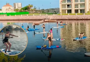 Aburrido del gimnasio, esta forma de hacer ejercicio en el mar conquista Mazatlán