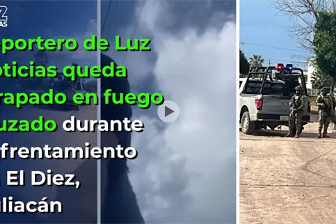 Reportero de Luz Noticias queda atrapado en fuego cruzado durante enfrentamiento en Culiac&aacute;n
