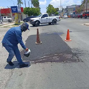 Supera Ahome los 450 baches reparados en una semana: COMUN Supera Ahome los 450 baches reparados en una semana: COMUN