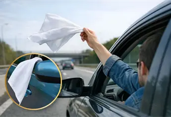 ¿Qué significa el pañuelo blanco en la ventana de un carro al circular por carretera?