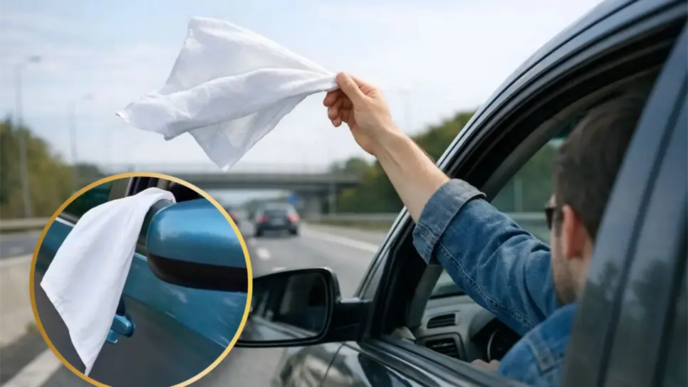 ¿Qué significa el pañuelo blanco en la ventana de un carro al circular por carretera?
