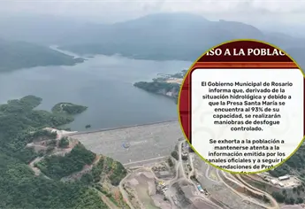 Presa Santa María al 93% de su capacidad; realizarán desfogue controlado en Rosario