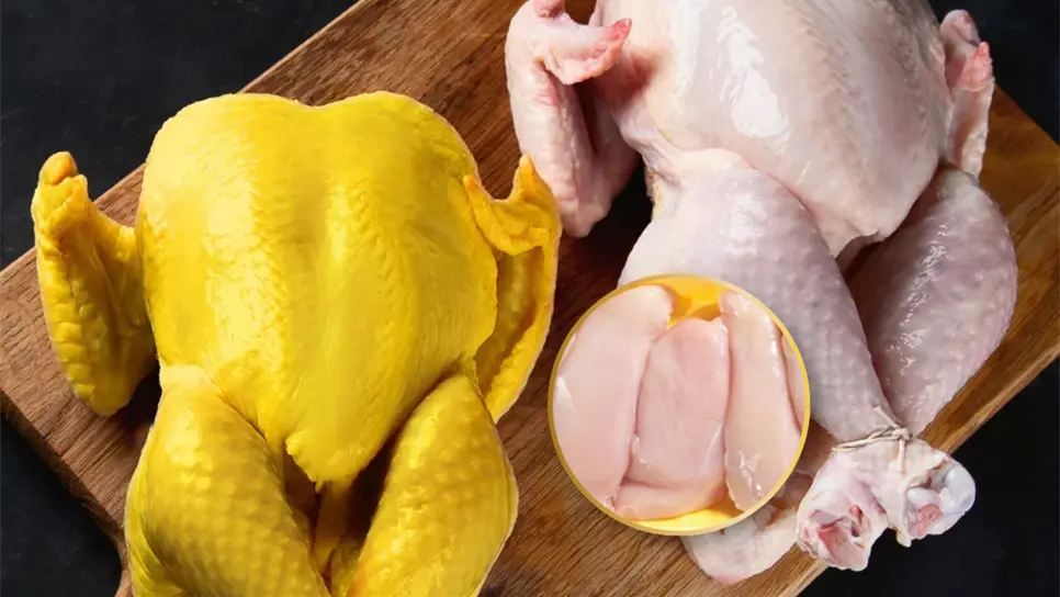 Pollo blanco o amarillo: ¿Cuál es la diferencia en el color de su piel?