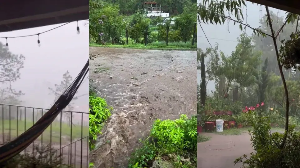 Se vino un tormentón: Así llueve en Surutato, la Suiza sinaloense en la sierra de Badiraguato | VIDEOS